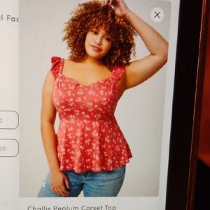 Challis Peplum Corset Top